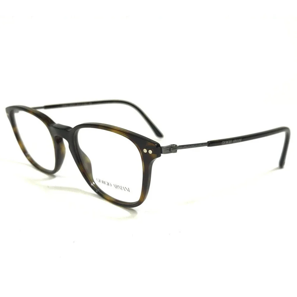 Giorgio Armani Eyeglasses Frames AR7086 5026 Brown Tortoise Gray Round 49-19-145